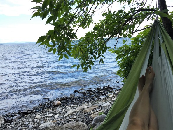 Later, I relaxed in the hammock. Shy feet again. 